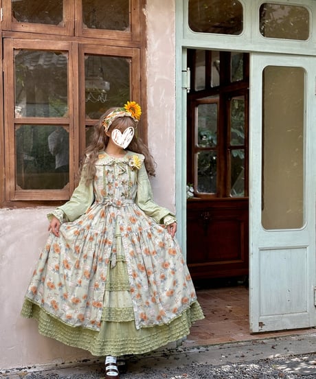 Miss Point 向日葵の庭園 ロリィタドレス 日常版（ST版）前あきJSK [LO1213]