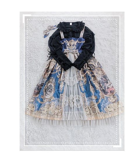 櫻田小鹿 S～5XL ロングカフス ロリィタブラウス フリル ドールカラー [LO205]