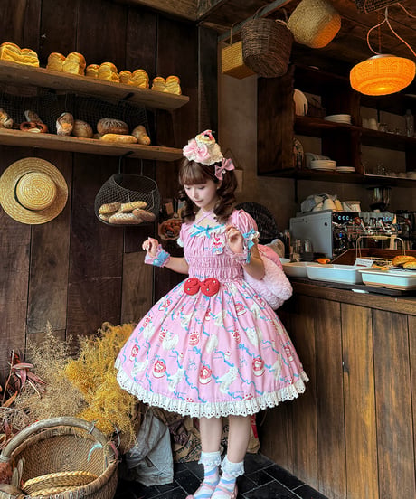 Miss Point / リボンと子ねこのスイーツタイム ロリィタワンピース、JSK [LO1437]