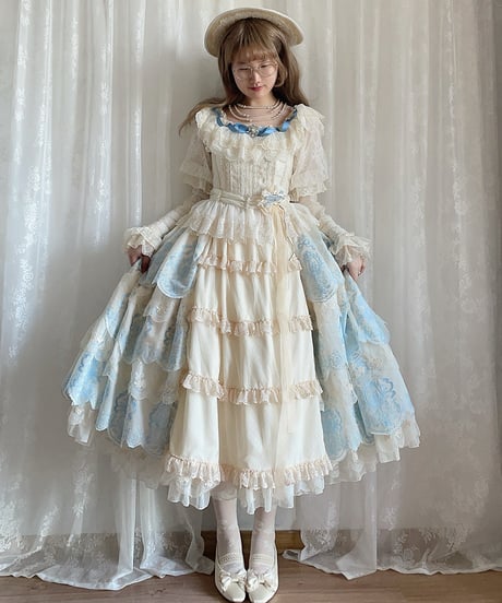 Miss Point / ミスポイントの花園 刺繍段々ワンピース, JSK. SK SP版 [LO1473]