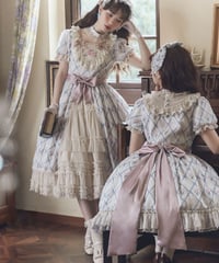 Moon River Lolita 秘密のばら園 スクエアカラーI型 ワンピース [LO448]