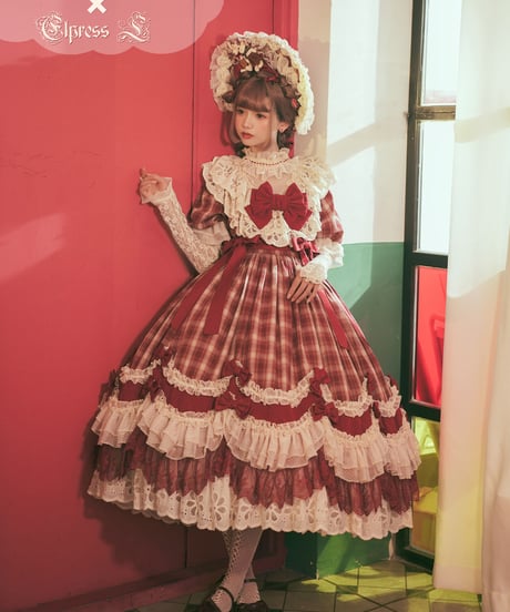 Elpress L "Hi, Mom" コラボ 豪華版 ロリィタドレス+ボンネット[LO358]
