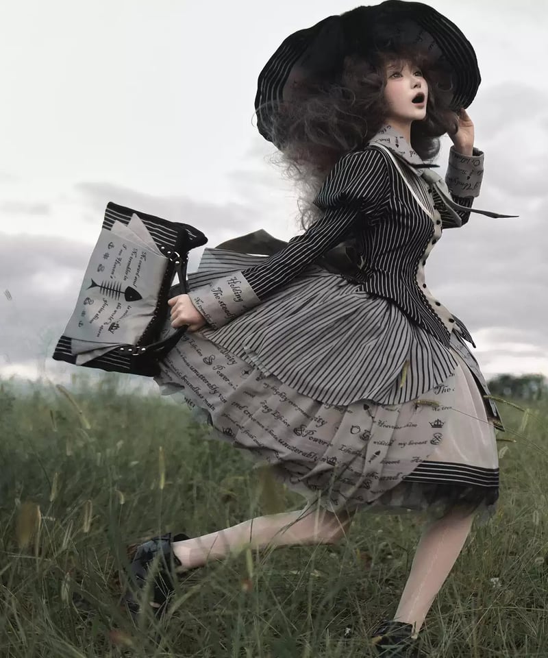 HinanaQueena / 暮夜 リテラリー・ロリィタドレス セット[LO1508