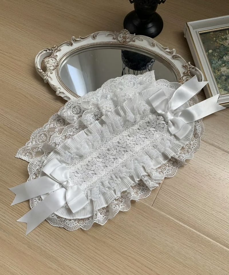 【オーダー】おまんじゅう ヘッドドレス ＊レース×ビッグリボン×アイボリー＊ with PUJI / ベイリー ヘッドドレス [LO1460] | Roses on th