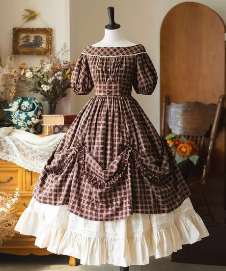 Forest Wardrobe 森林のピクニック ロングワンピース、ペチコート [LO1384]