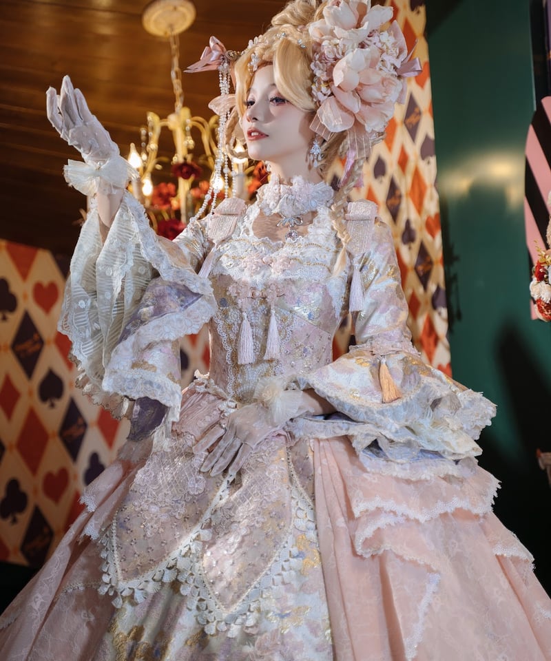 HinanaQueena / 洛璃 ロングドレス ウエディングドレス セット [LO1560]