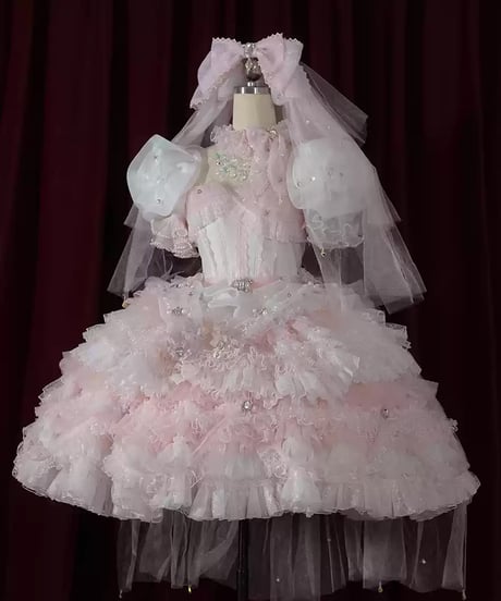 Henrietta / ムーンライトクリスタルドリーム ロリィタドレス ウエディングドレス ワンピース set [LO1288]
