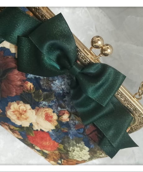 有一只小鳥 / 薔薇庄園 がま口バッグ・パールベルト[LO748]