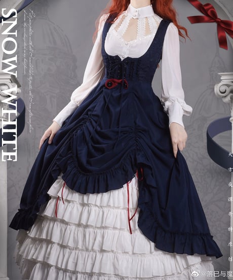 アラビアンナイトゴシック 白雪姫 ゴシック ロリィタドレス コルセットJSK＋ブラウス [LO714]