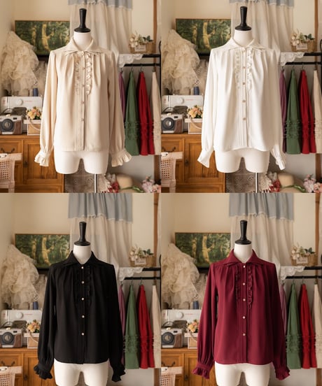 Forest Wardrobe 森林のかご4.0 二重襟ブラウス [LO950]