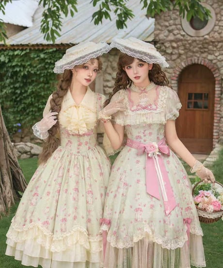 with PUJI Letter and Poetry / Rose Breeze ロリィタドレス set [LO1585]