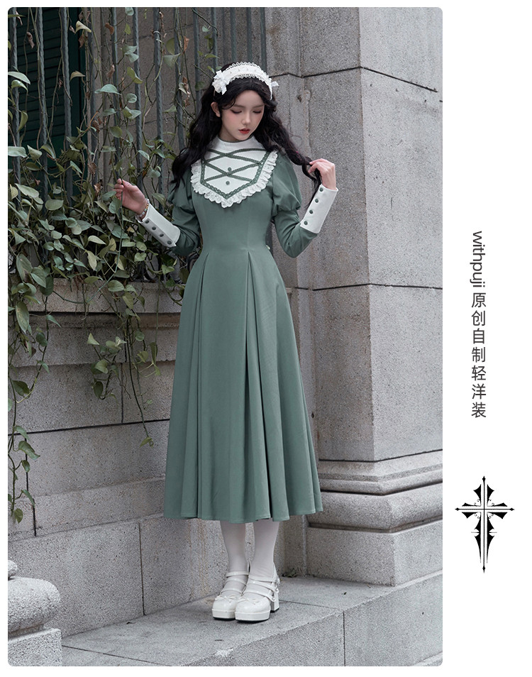 USED/再販無し】アリパイ ワンピース ロリィタ ブルー ホワイト