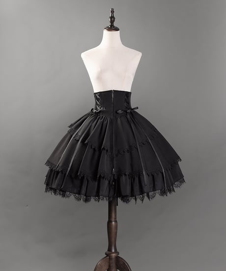 VantablackStudio / No.5 Doll ゴシック ブラウス、スカート [LO1237]