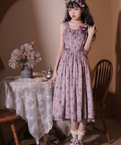 Little Plum 花と夢 コーデュロイ ロリィタドレス JSK [LO653]