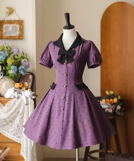 Forest Wardrobe 森林ポルカドット ワンピース [LO1419]