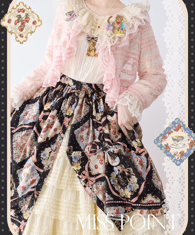 【美品】薔薇のお茶会ワンピース/ロリィタ/半袖/リボン 薔薇のお茶会ワンピース ロリィタ ワンピース 生成 リボン 薔薇