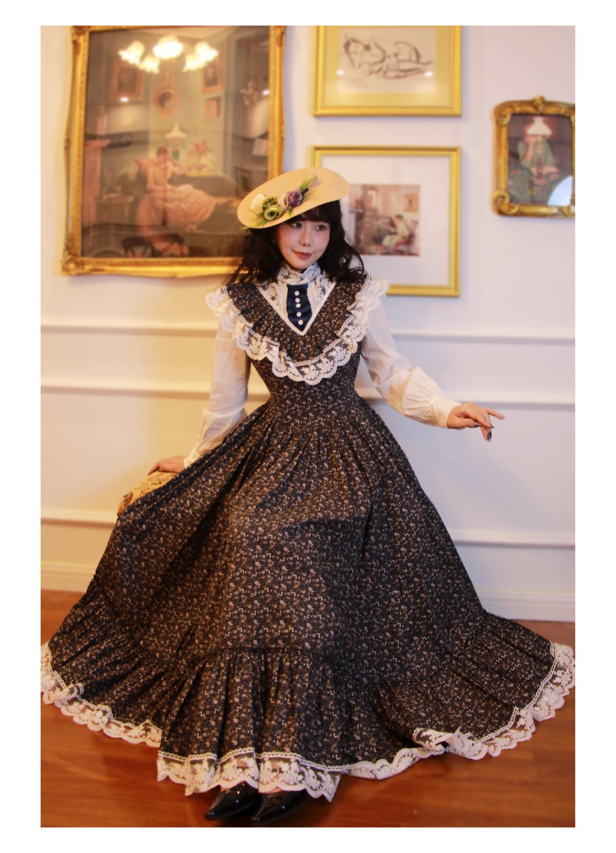 ボンポワン☆ロングワンピース☆size12 ボンポワン☆ロングワンピース☆size12