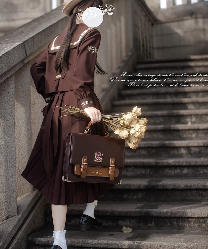 胡桃木JK / 金茶色の思い出 オリジナルJK制服 セーラー服 胡桃木JK / 金茶色の思い出 オリジナルJK制服 セーラー服