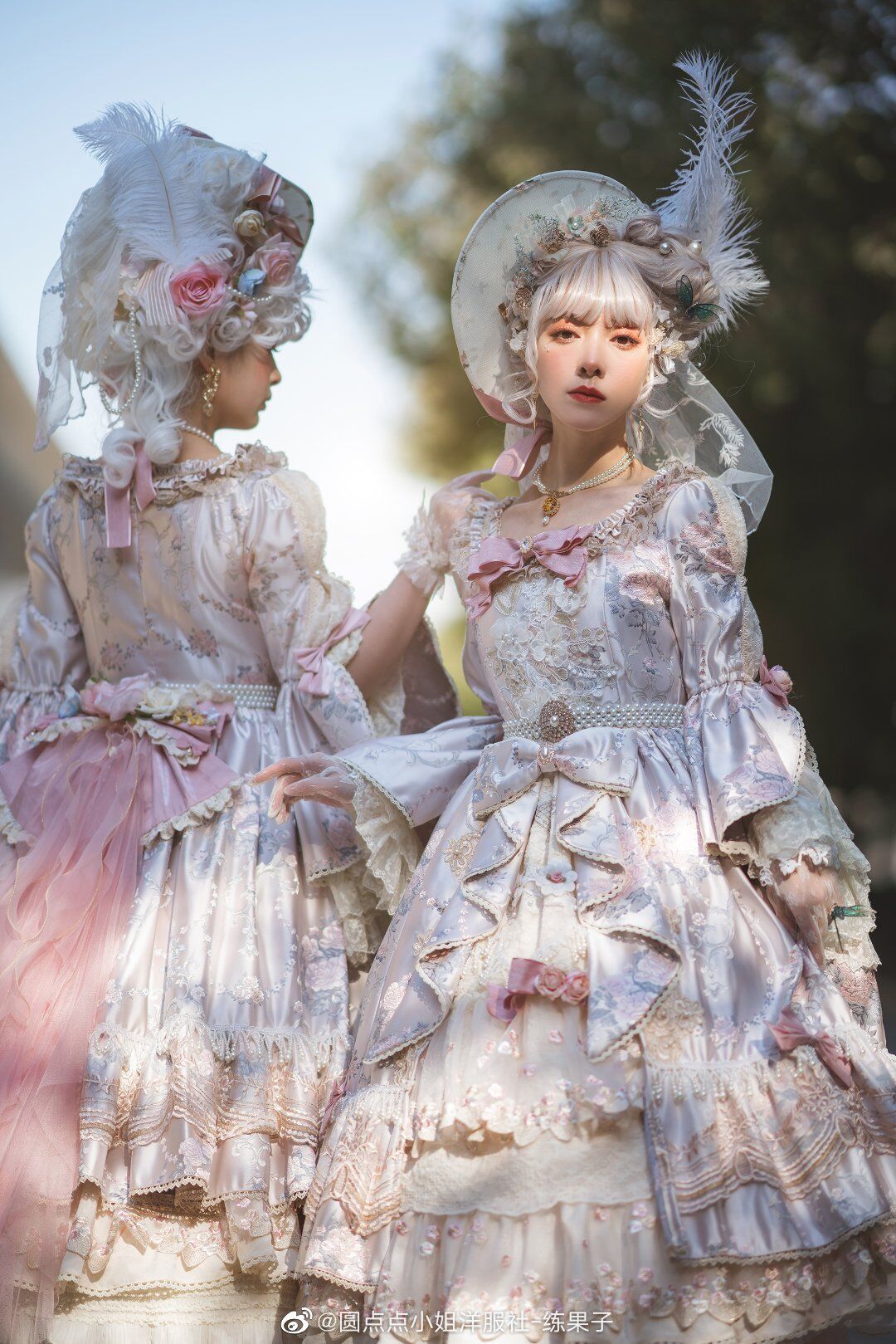 ハンドメイド　ワンピース　エリザベスop風　 100size　ロリィタ Elizabeth OP and Headdress Set (2018) by Baby, the Stars