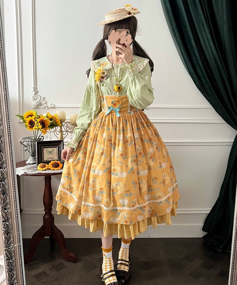 Miss Point 向日葵の庭園 ロリィタドレス コルセットJSK Miss Point 向日葵の庭園 ロリィタドレス コルセットJSK