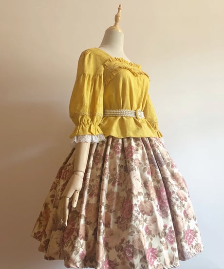 有一只小鳥 / 薔薇茶2.0 七分袖ブラウス [LO748]