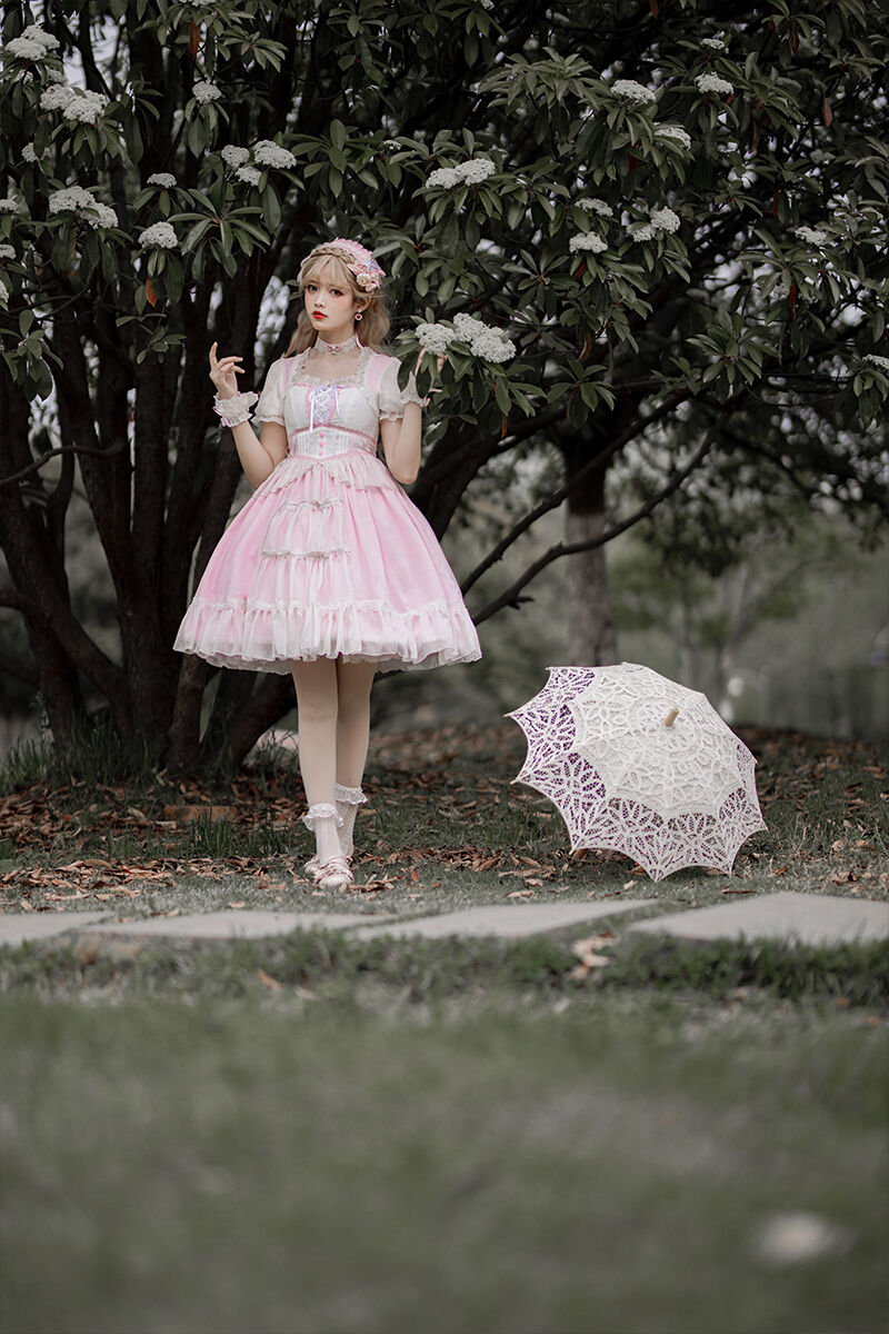 シュガーガール】梦境序章シリーズロリィタドレス4点セット ライトブルー