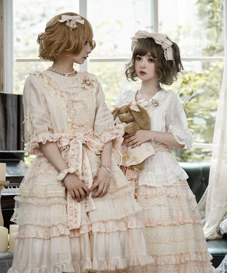 chibi shop 芍薬シリーズ テンセルレース ロングスカート[LO565]
