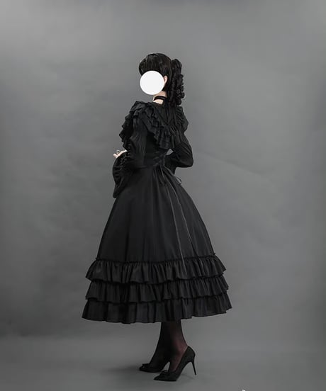 アラビアンナイトゴシック / 毒牙ゴシック ブラウス、スカート、黒羽ワンピースドレス [LO762]