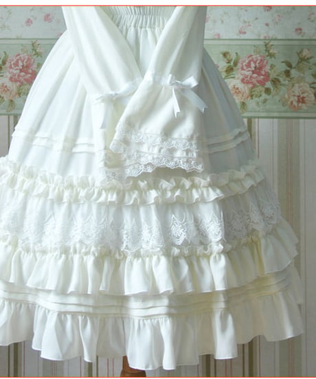 シフォン レース フリル ロリィタ スカート 65cm丈[LO2]