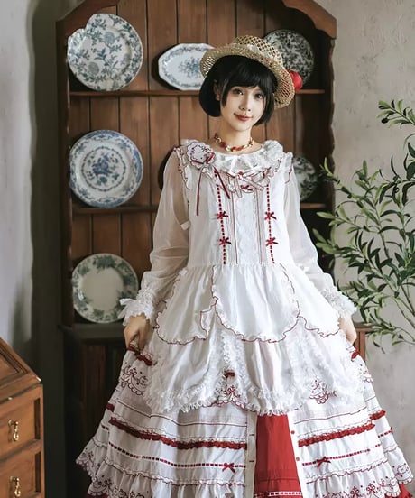 Miss Point 四季の果樹園 ロリィタドレス ブラウス、 花びらタブリエ、ペチコート [LO1611]