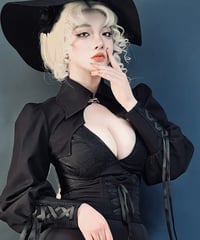 VantablackStudio / 幽霊蜘蛛・蜘蛛夫人 ゴシック フィッシュテイルスカート、ジャケットセット [LO979]