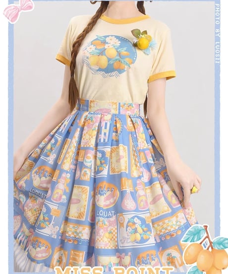 Miss Point / レモン＆コスモス Tシャツ [LO828]