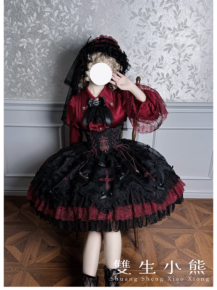 Twin Bears / 黒霧の幽宴 ロリィタドレス JSK、ブラウス [LO1513] |