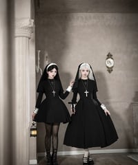 with PUJI Letter and Poetry / 静寂のミサ ロリィタドレス セット [LO1559]
