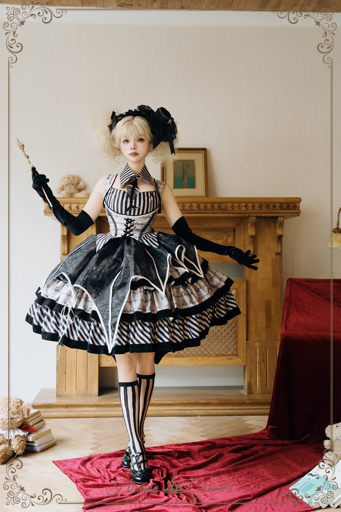 HinanaQueena / 暮夜 リテラリー・ロリィタドレス セット[LO1508