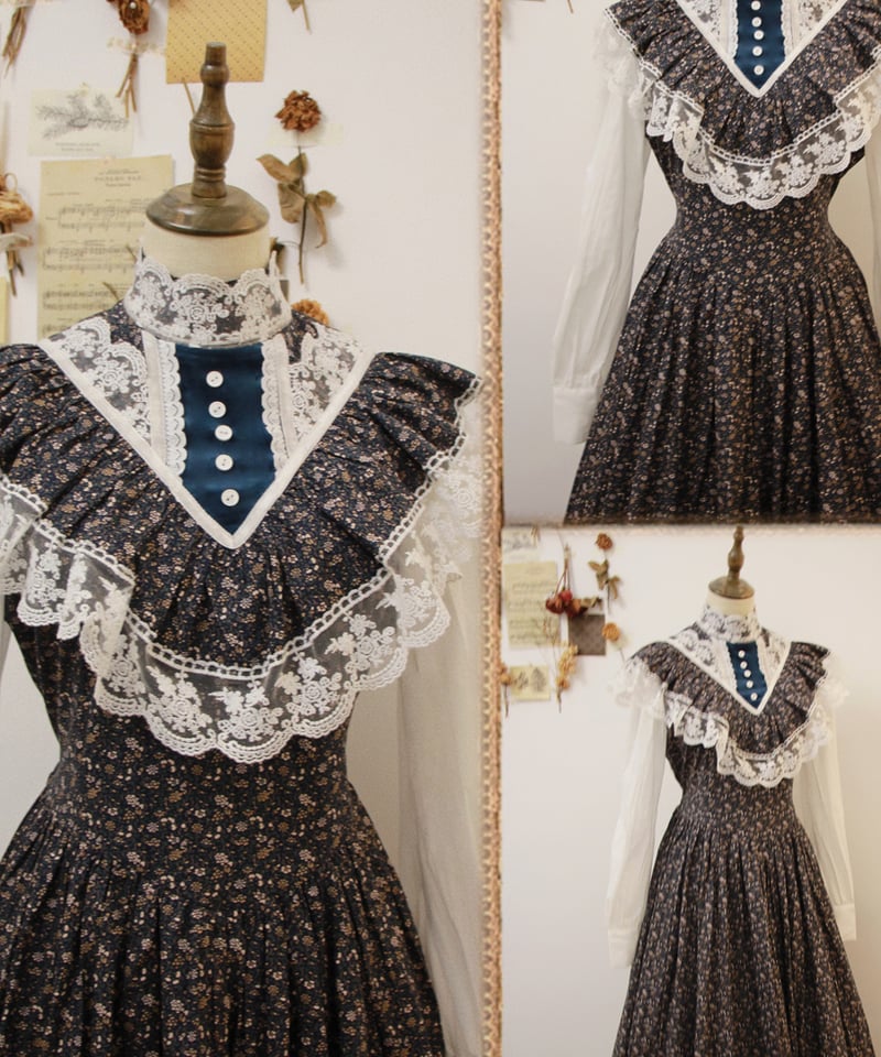 【極美品】希少　マリメッコ ヴィクリ　デイジー花柄　ミモレロングワンピース 極美品】希少マリメッコ ヴィクリデイジー花柄ミモレロング