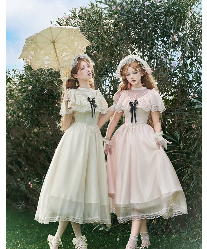 with PUJI / 朝霧の庭園 エドワーディアンドレス ワンピース [LO1440