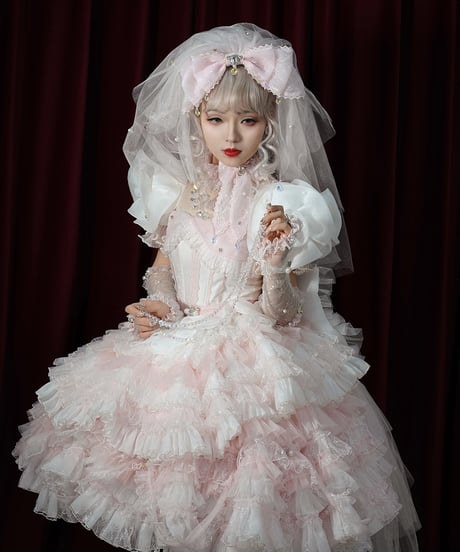 Henrietta / ムーンライトクリスタルドリーム ロリィタドレス ウエディングドレス ワンピース set [LO1288]