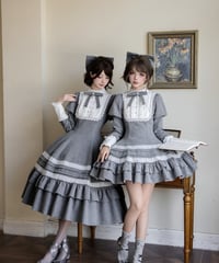 with PUJI Letter and Poetry /  追憶 ロリィタドレス セット  [LO1541]