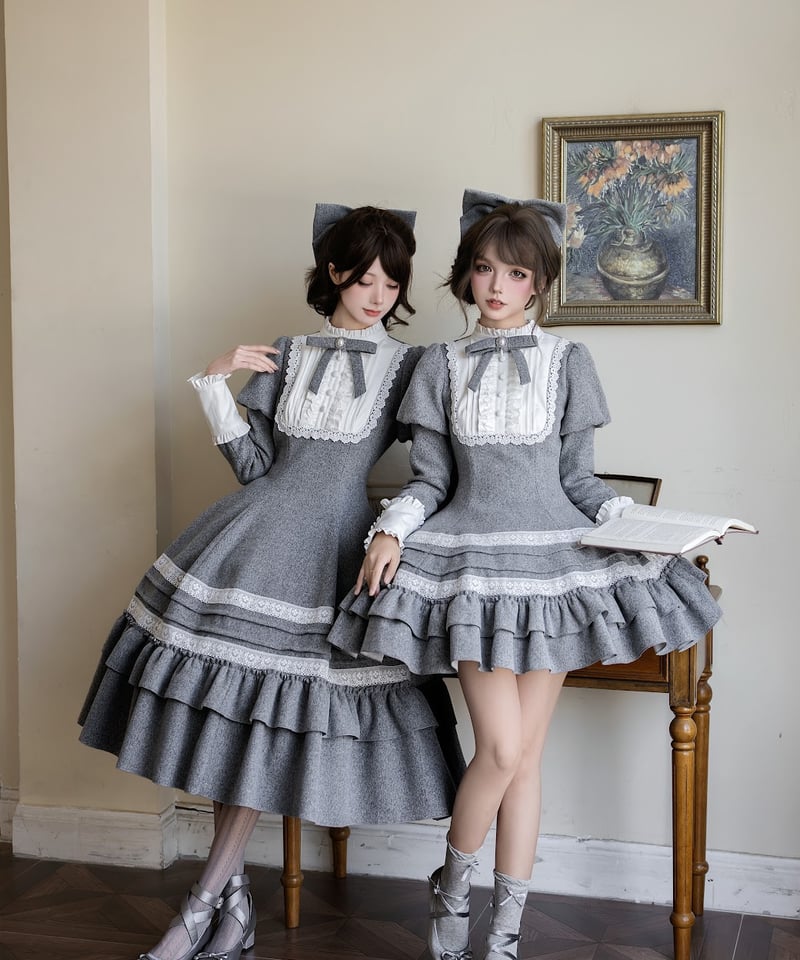 with PUJI Letter and Poetry / 追憶 ロリィタドレス セット