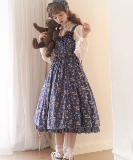 Little Plum 花と夢 コーデュロイ ロリィタドレス JSK [LO653]