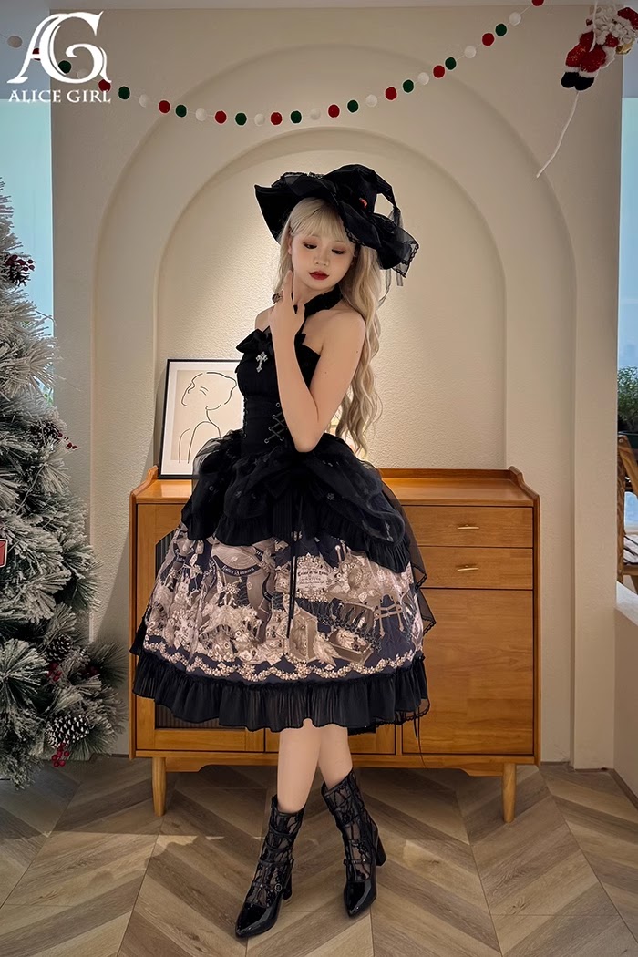 Alice Girl / Mystery Doll ロリィタ ホルターネック ワンピース[ Alice Girl / Mystery Doll ロリィタ ホルターネック ワンピース[