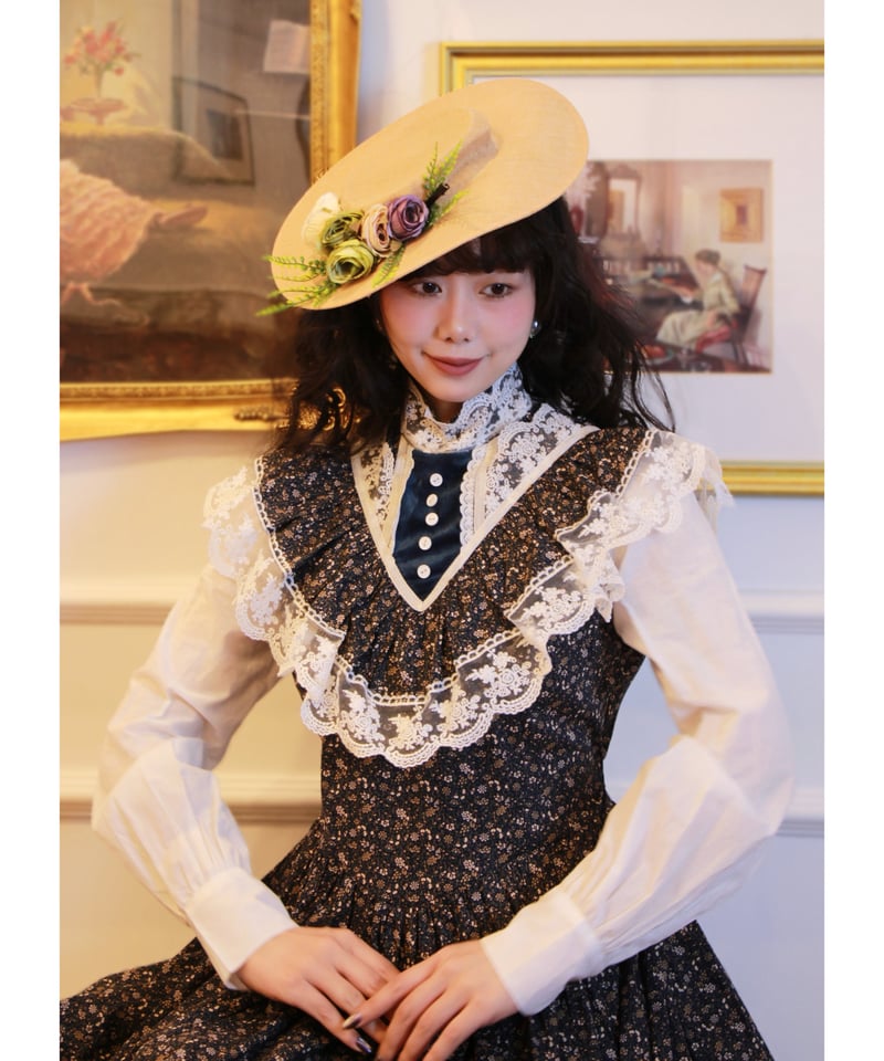 Wizard of Oz / 繁花集 小花柄レースロングワンピース [LO1509] | Ro