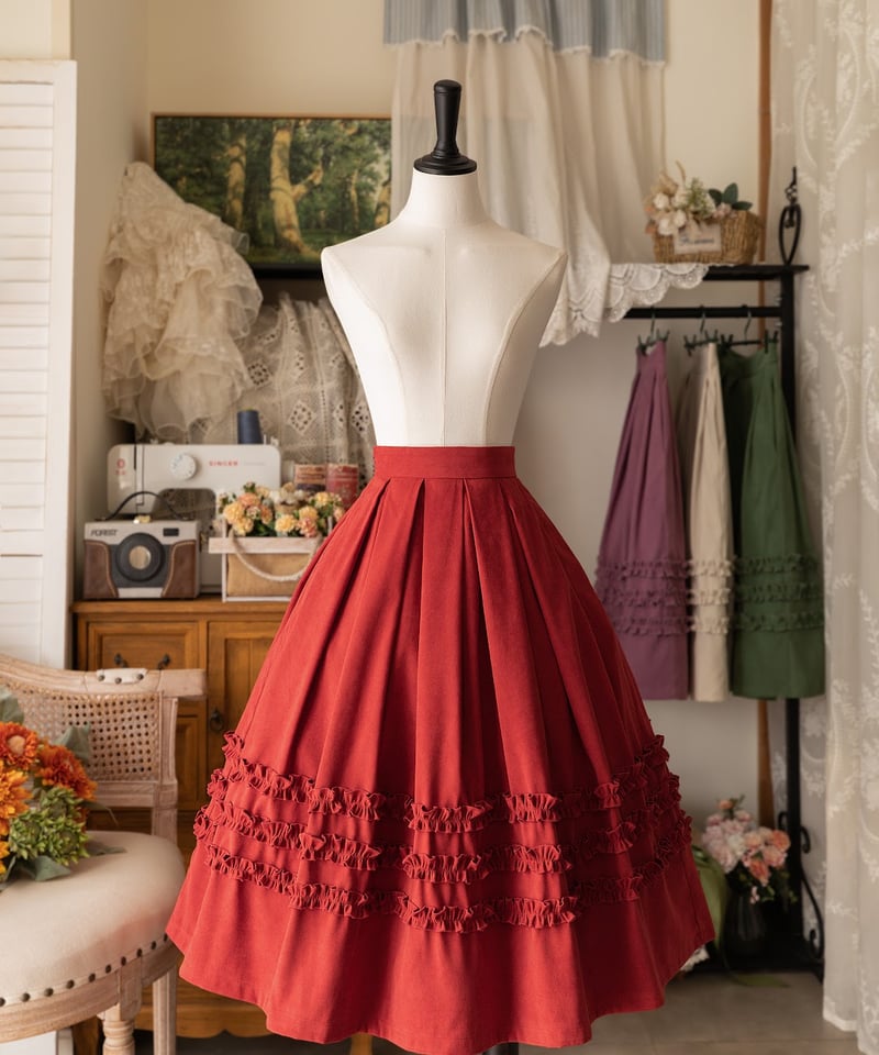 Forest Wardrobe 森林のかご4.0 三段フリルスカート [LO950] | Ro