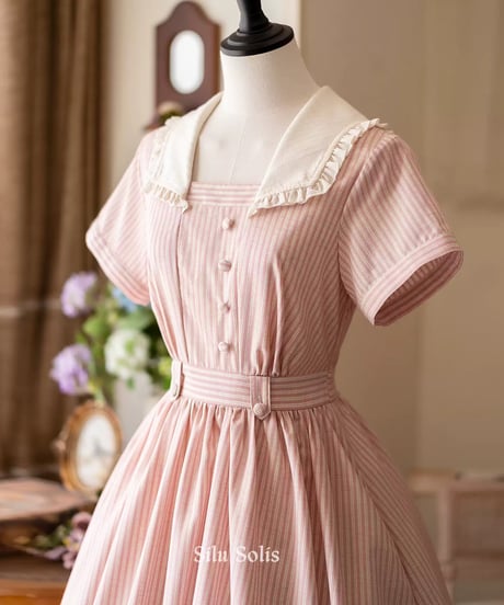 Forest Wardrobe /  悠久の森 ストライプワンピース、ペチコート [LO1578]