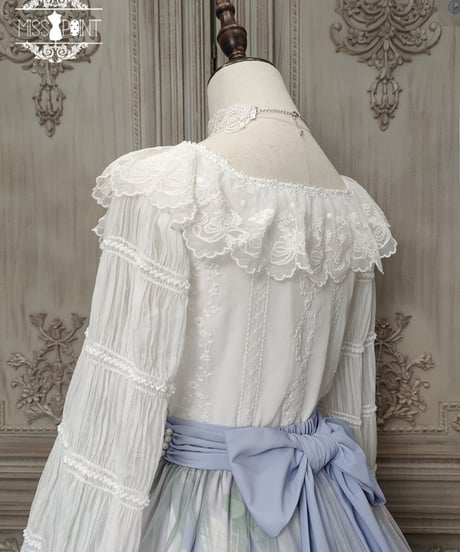 Miss Point 香りを求めて シフォン長袖ブラウス[LO585]