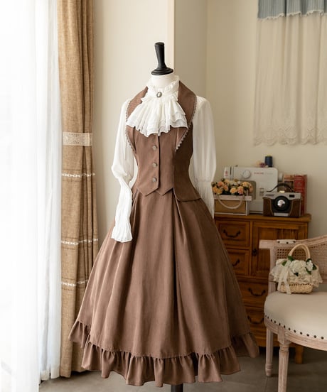 Forest Wardrobe 薄霧森林 コルセットスカート、ベスト、ブラウス [LO906]