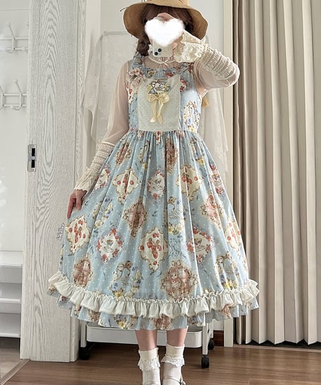 Miss Point 猫とバラのお茶会 ロリィタドレス JSK  [LO984]