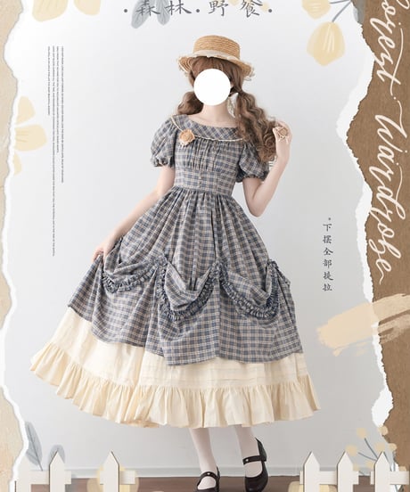 Forest Wardrobe 森林のピクニック ロングワンピース、ペチコート [LO1384]