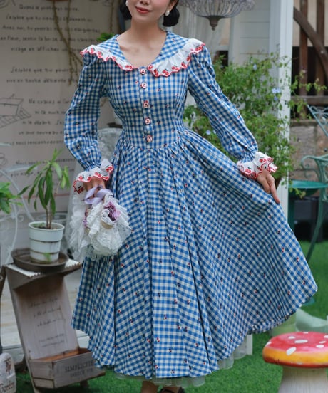 Wizard of Oz / Antique book &  Fairy Tale Town レトロ ヴィンテージ風 ドレス [LO1457]